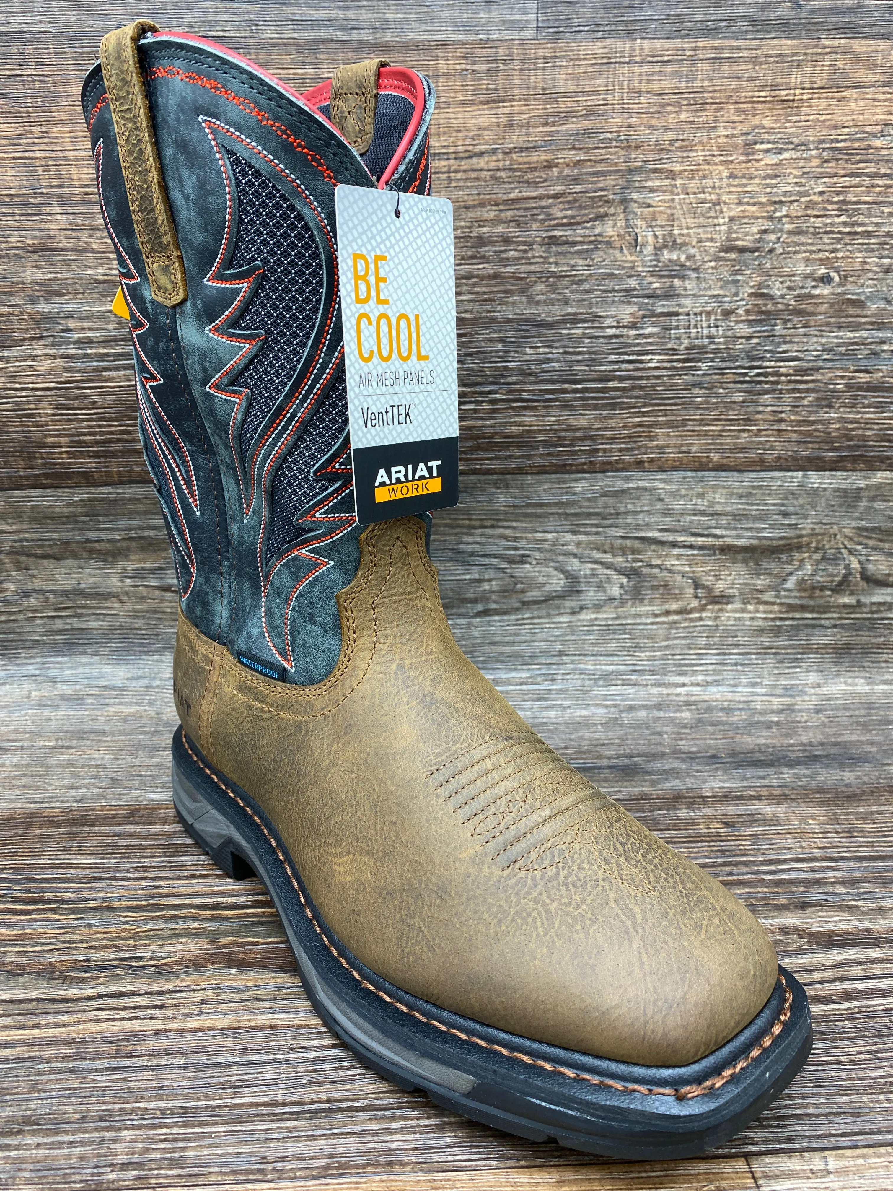 10035984 Men's Workhog XT Square Toe Waterproof soft toe Work Boot by Ariat