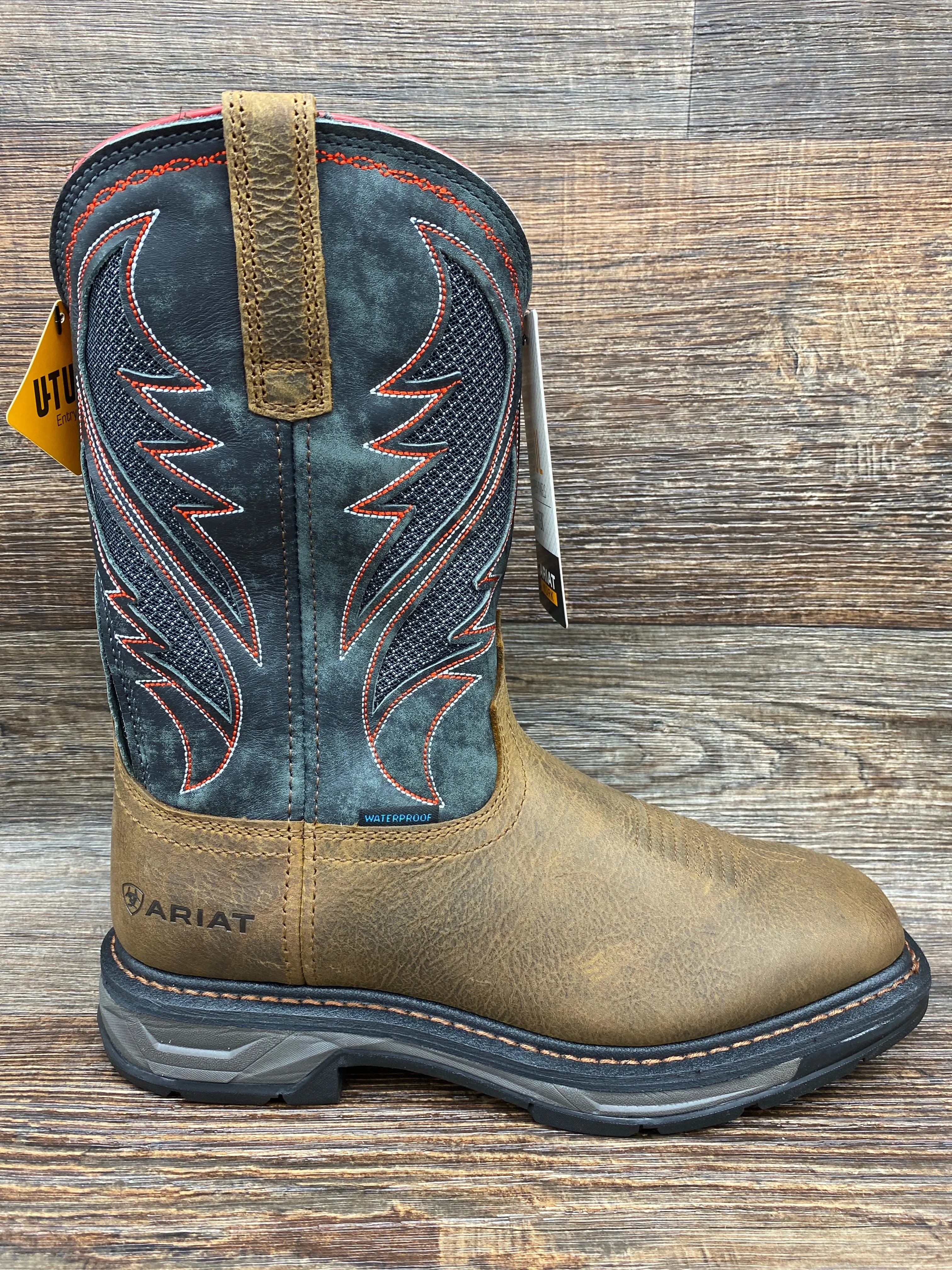 10035984 Men's Workhog XT Square Toe Waterproof soft toe Work Boot by Ariat