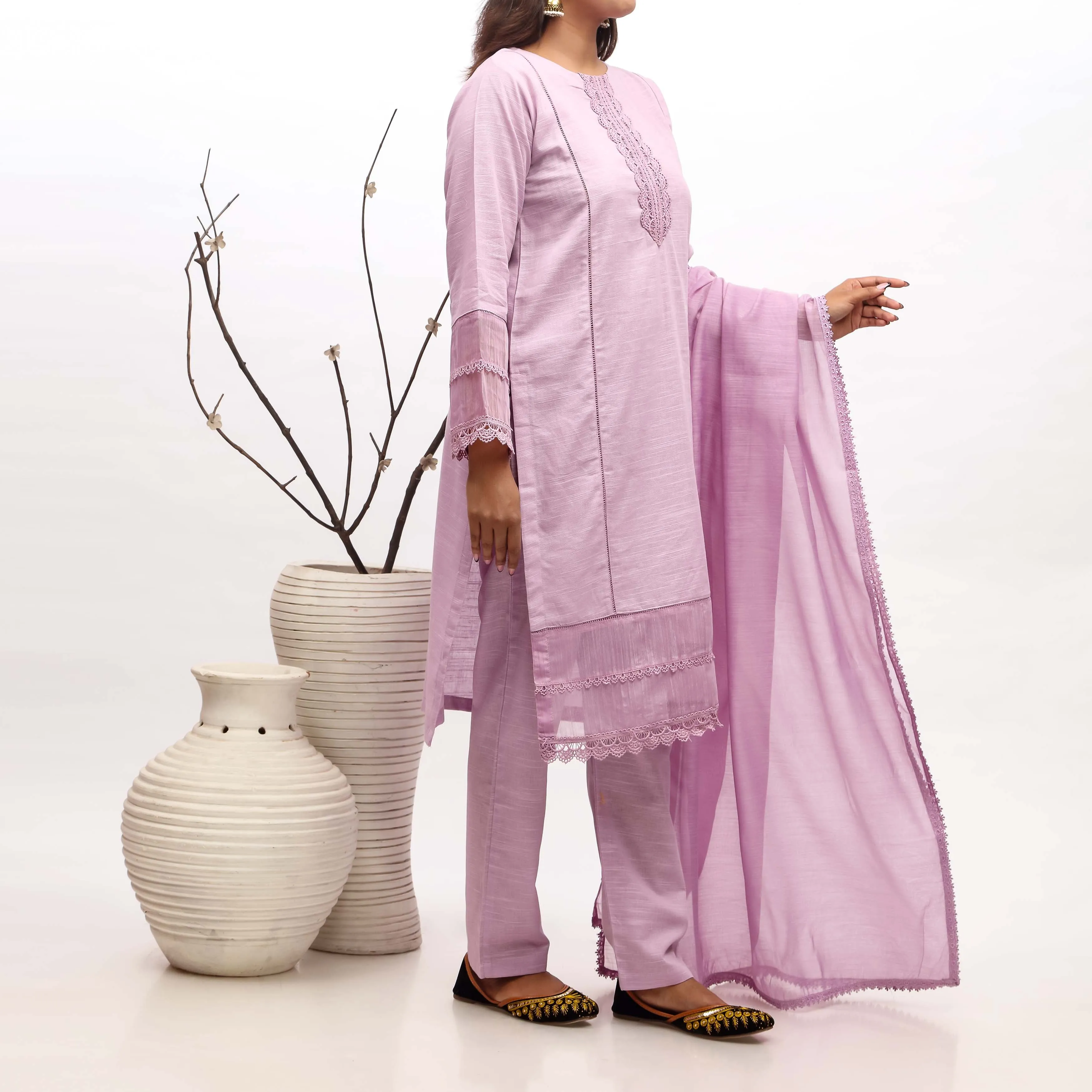 3PC- Khaddar Embellished Suit PW4034