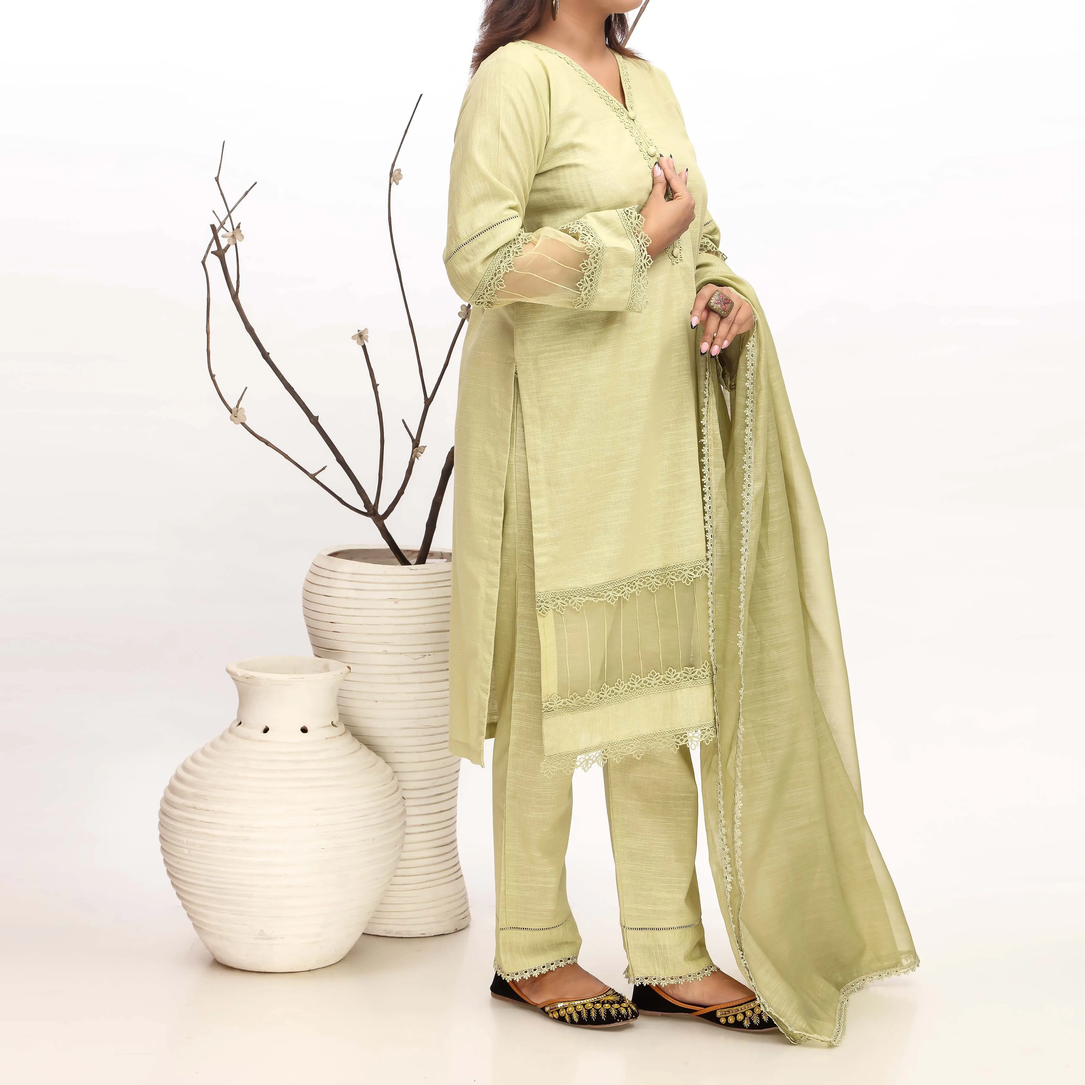 3PC- Khaddar Embellished Suit PW4041