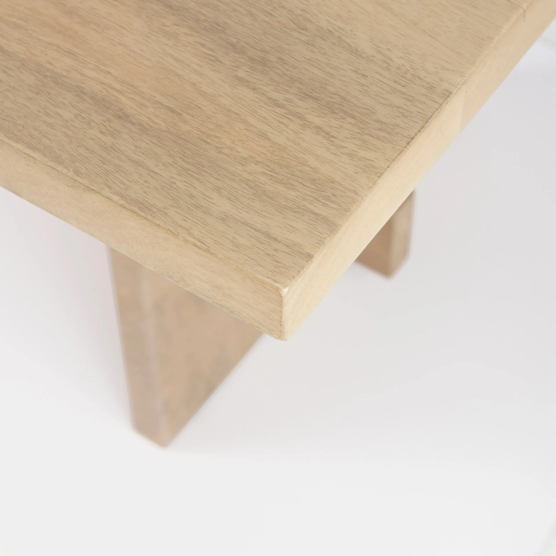 Aida Dining Table - Contemporary Mango Wood Design with Sturdy Support Beam for Modern Spaces