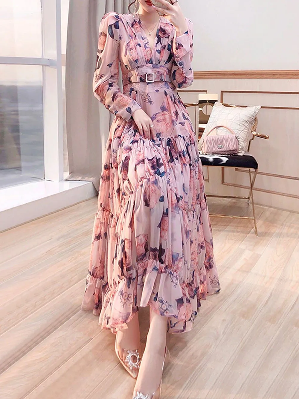 BAT-HEN Floral Maxi Dress