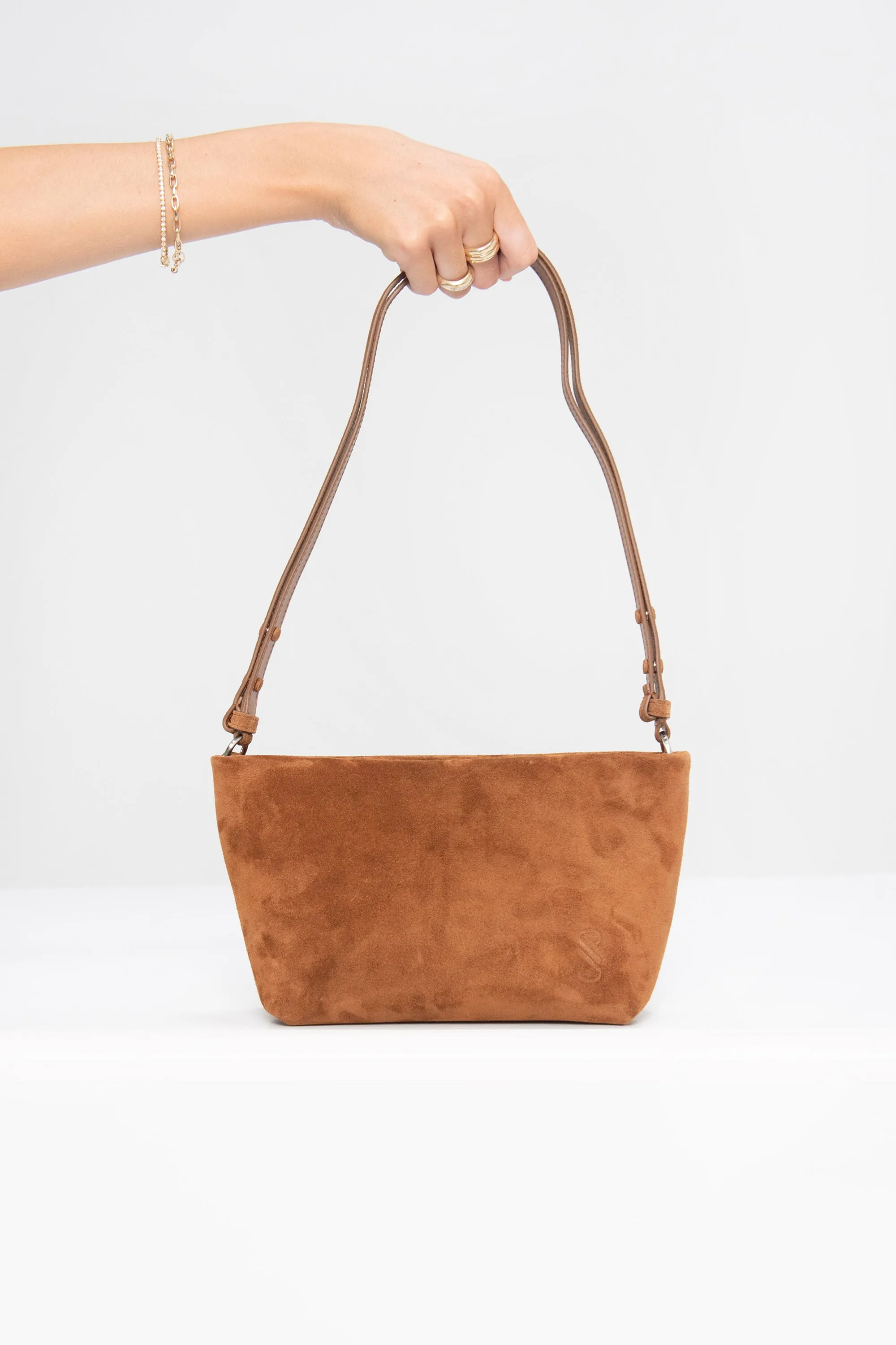 Bond Bag in Suede, Saddle
