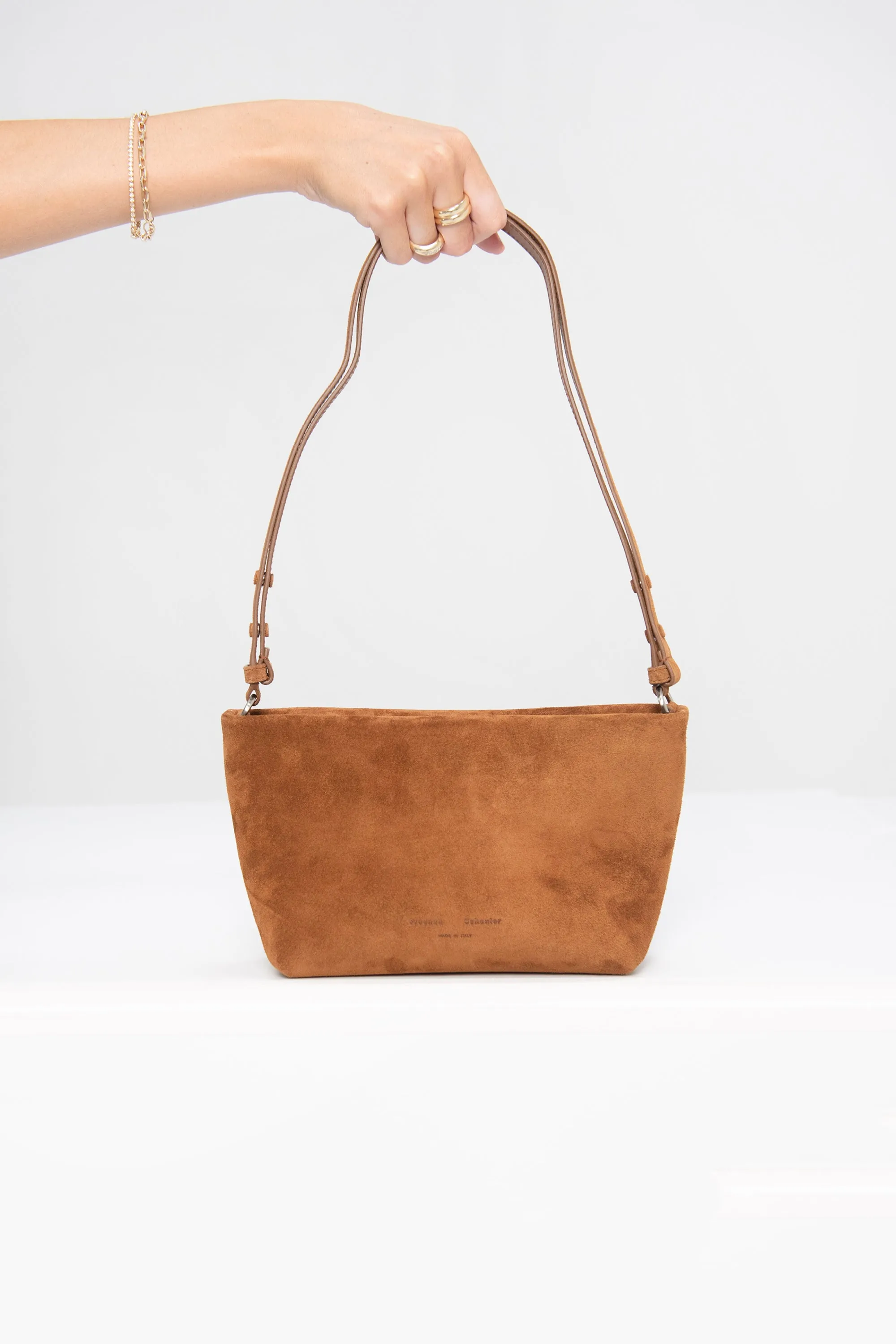 Bond Bag in Suede, Saddle