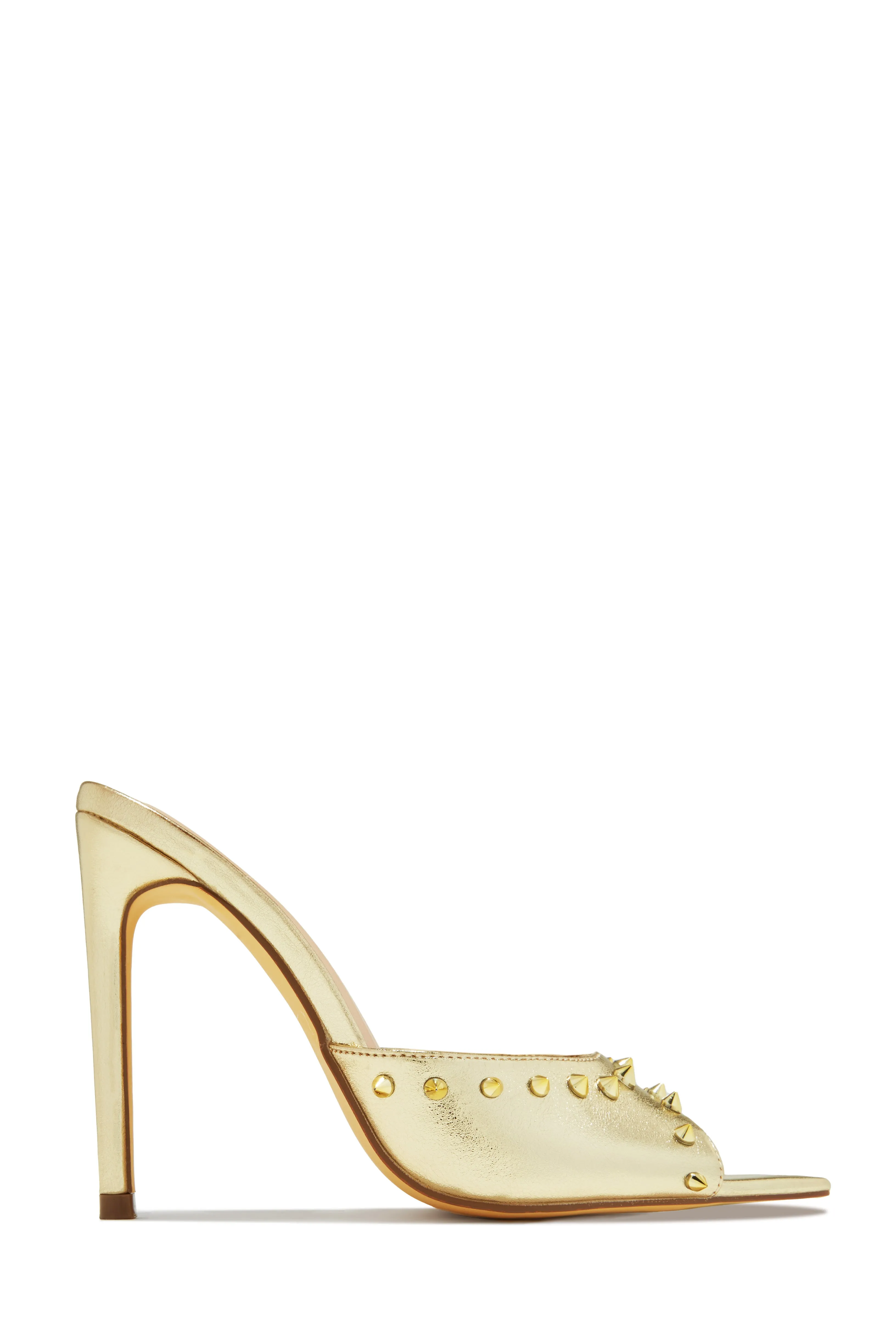 Collette Studded High Heel Mules - Black
