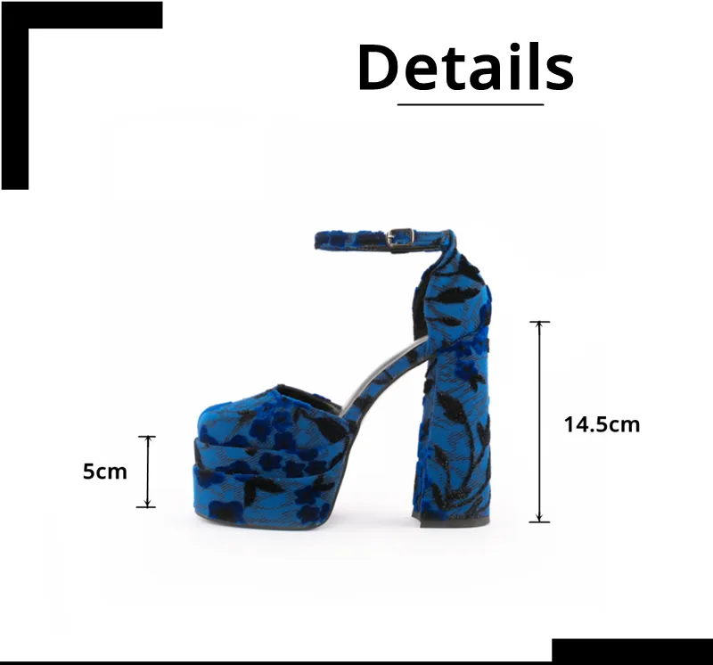 D'Orsay Double Platform High Heels Ankle Strap Trendy Pumps Shoes