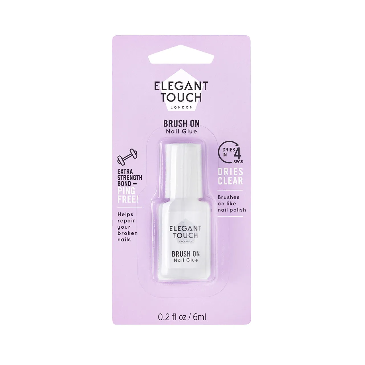 Elegant Touch Brush On Nail Glue 6ML