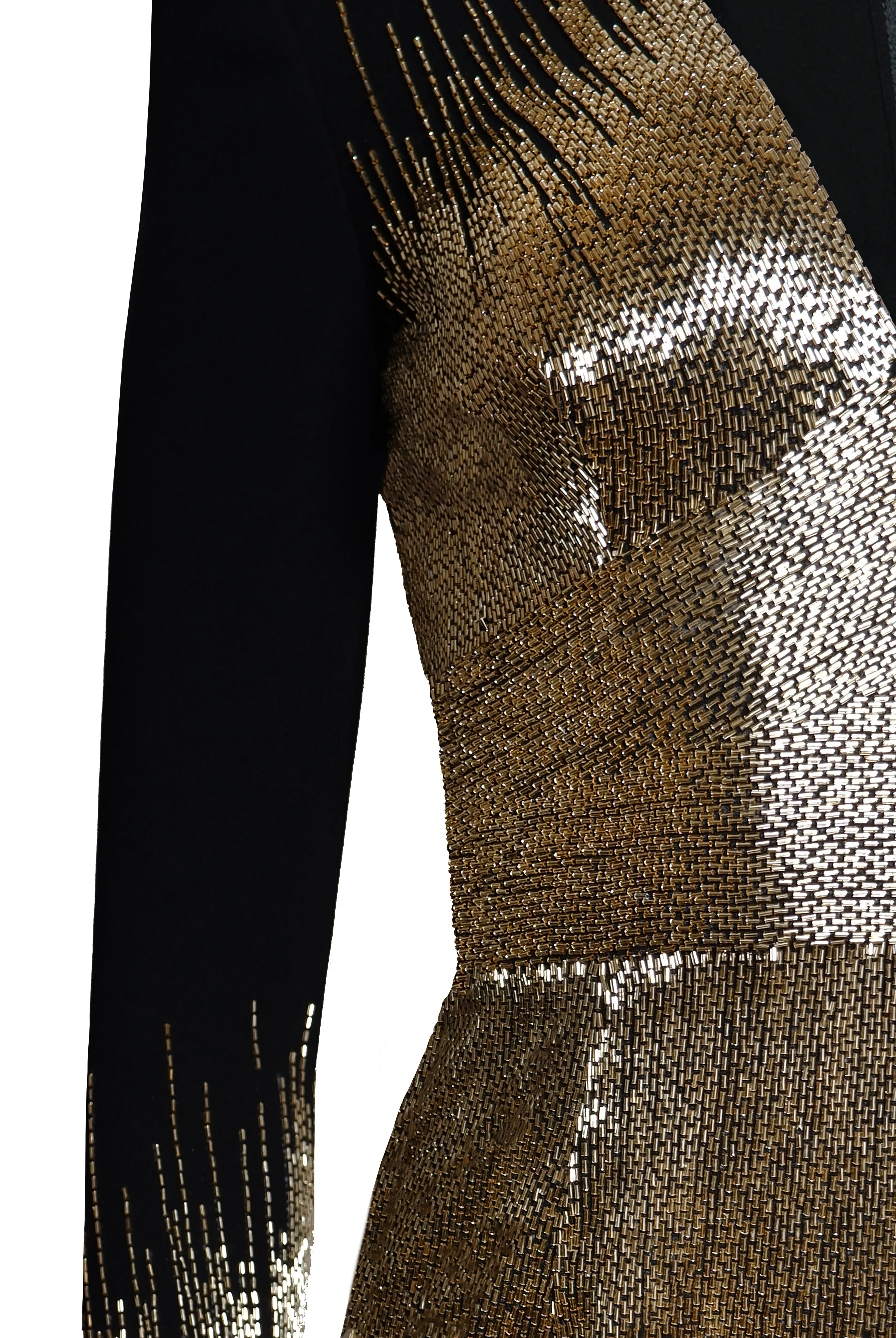 EMBELLISHED BODICE COLUMN GOWN