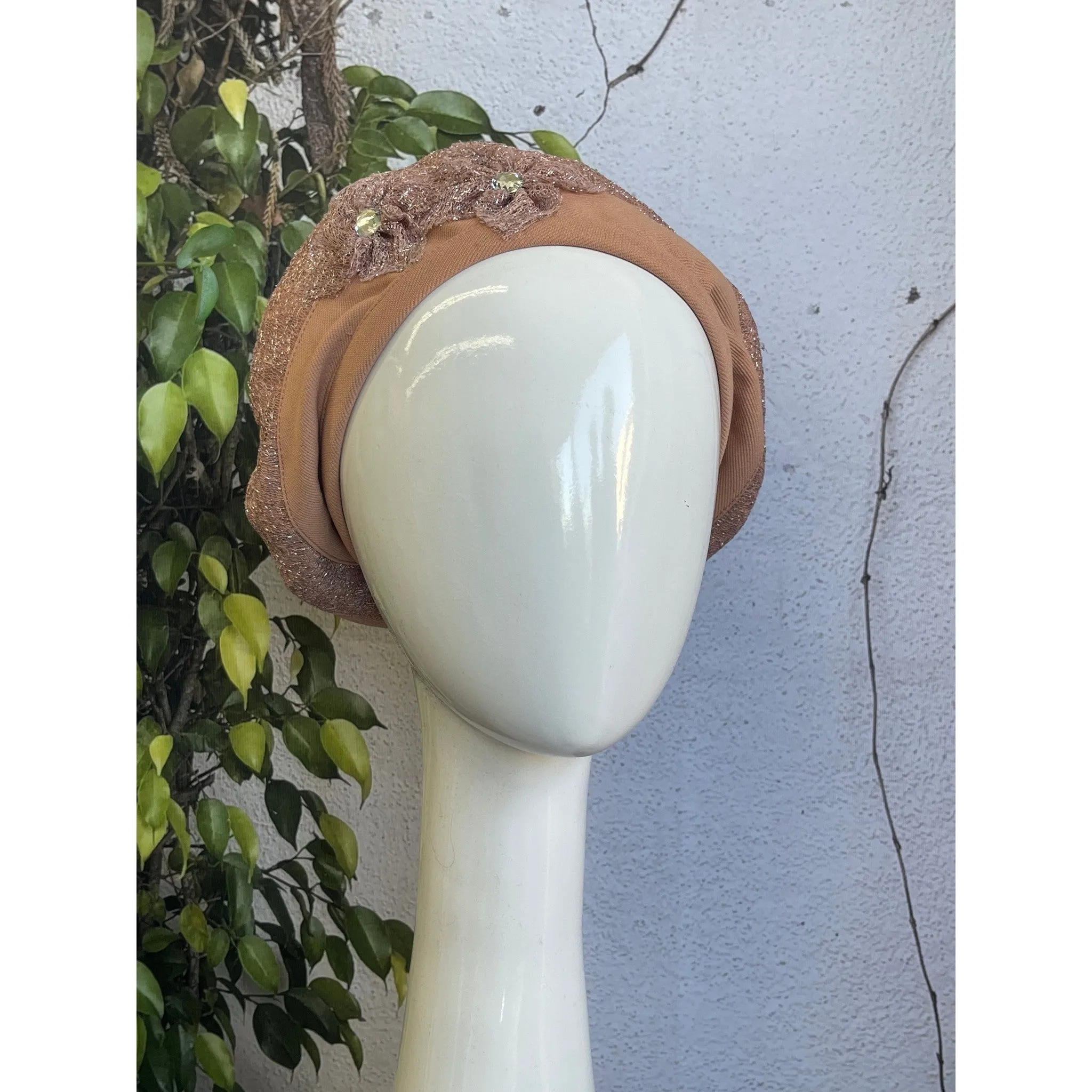 Embellished Hat - Size #1 Rose Shimmer