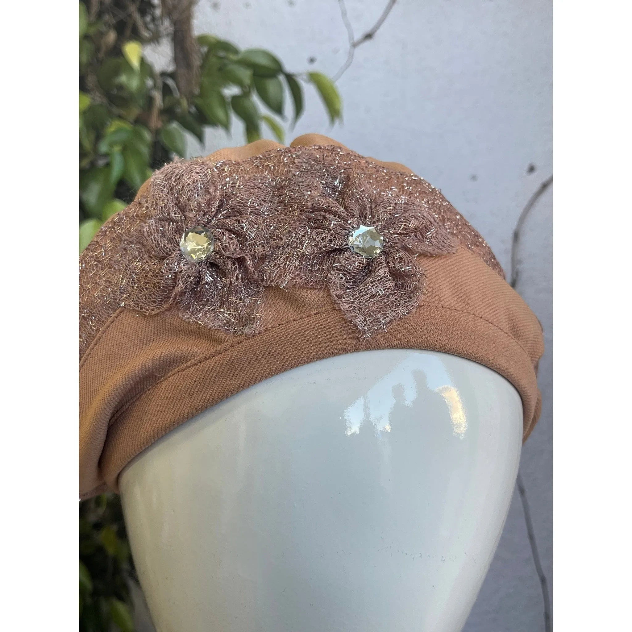 Embellished Hat - Size #1 Rose Shimmer