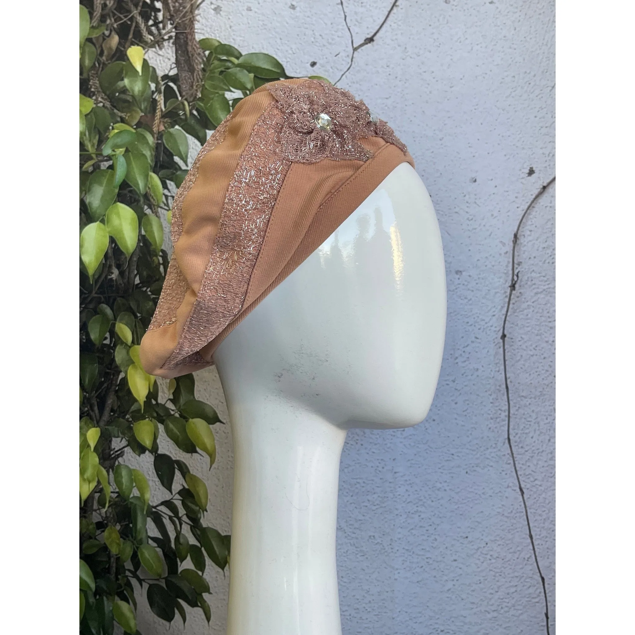 Embellished Hat - Size #1 Rose Shimmer