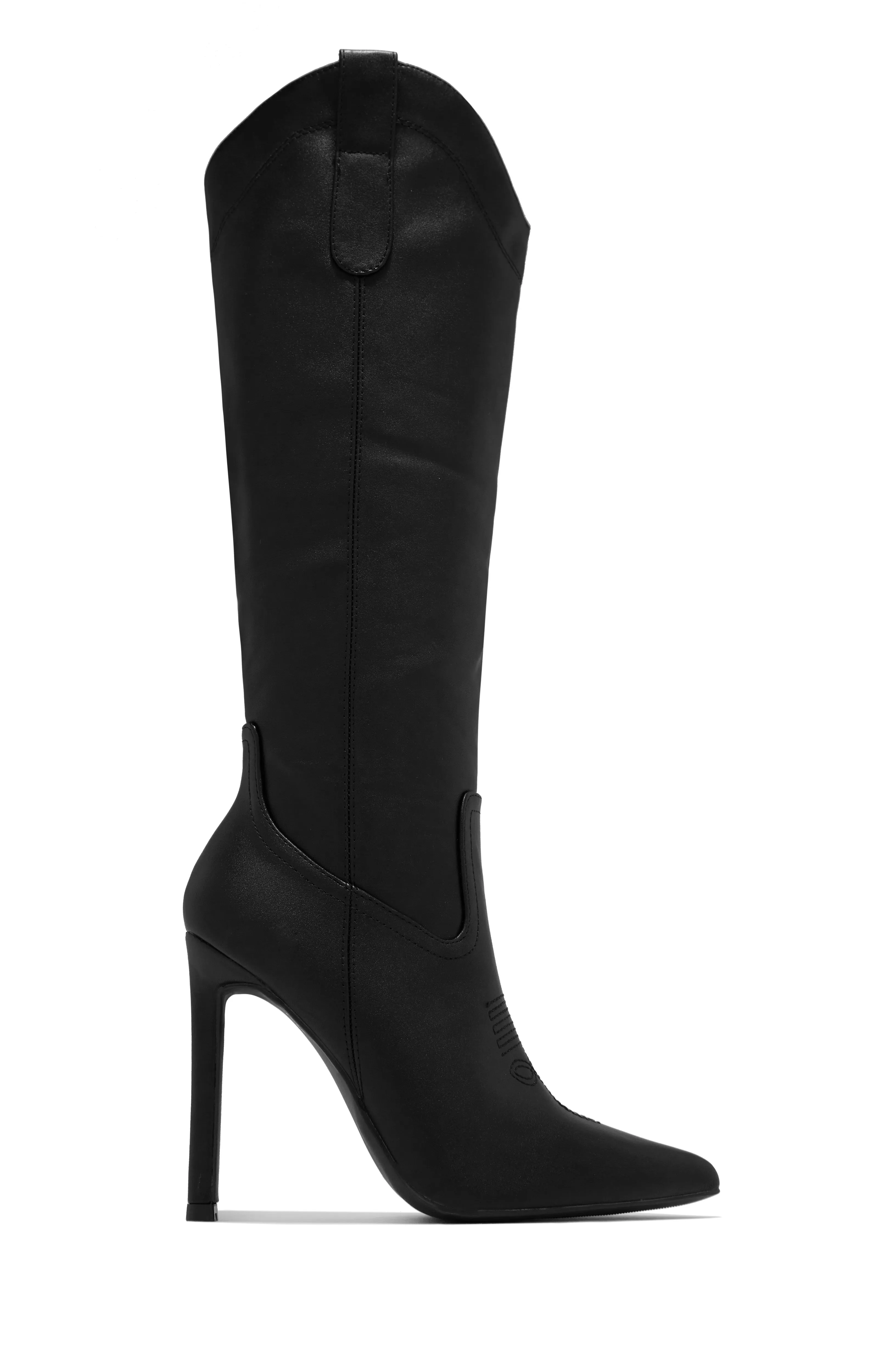 Erin High Heel Boots - Silver