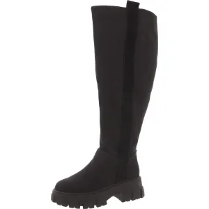 Fashion to Figure Womens Jamie Faux Suede Block Heel Knee-High Boots