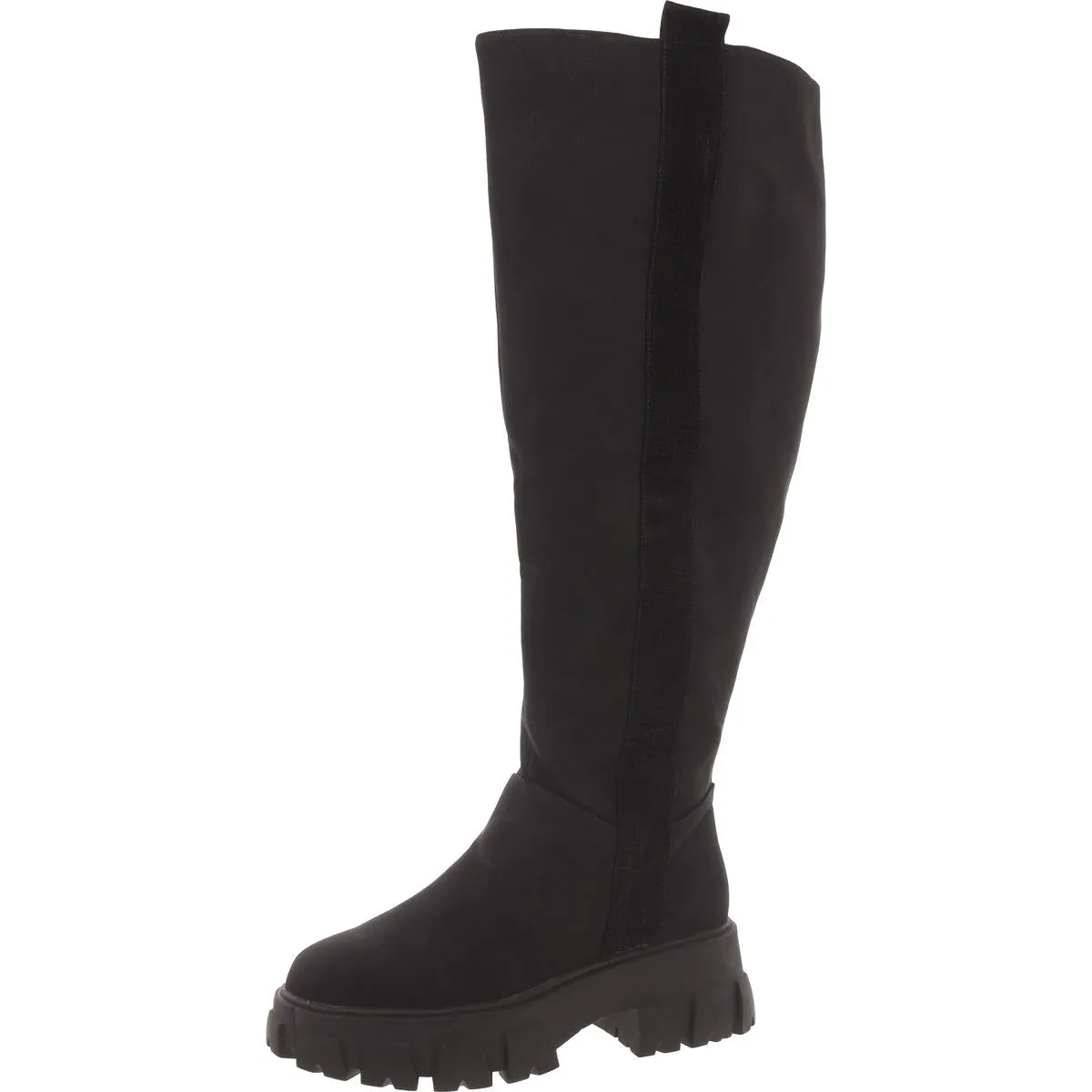 Fashion to Figure Womens Jamie Faux Suede Block Heel Knee-High Boots