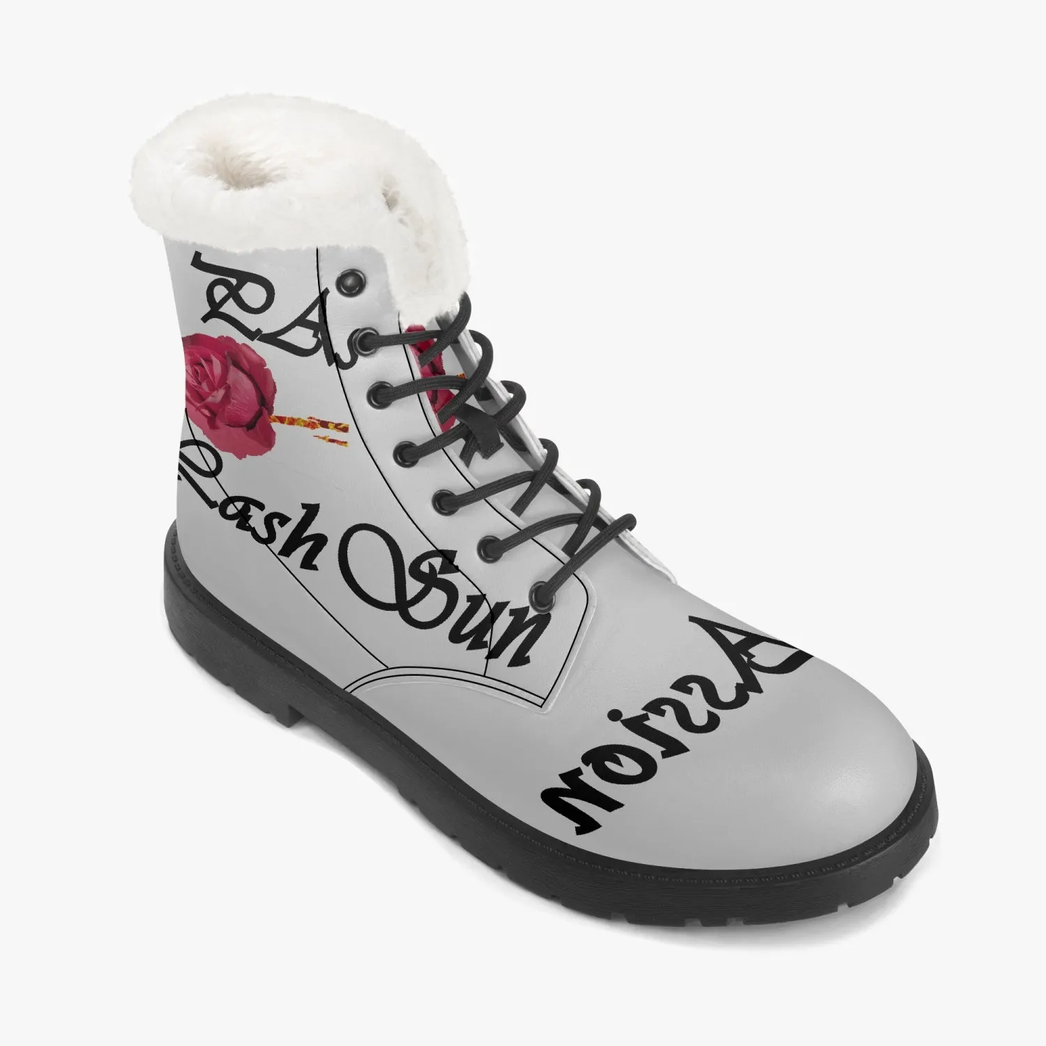 Faux Fur Leather Boots
