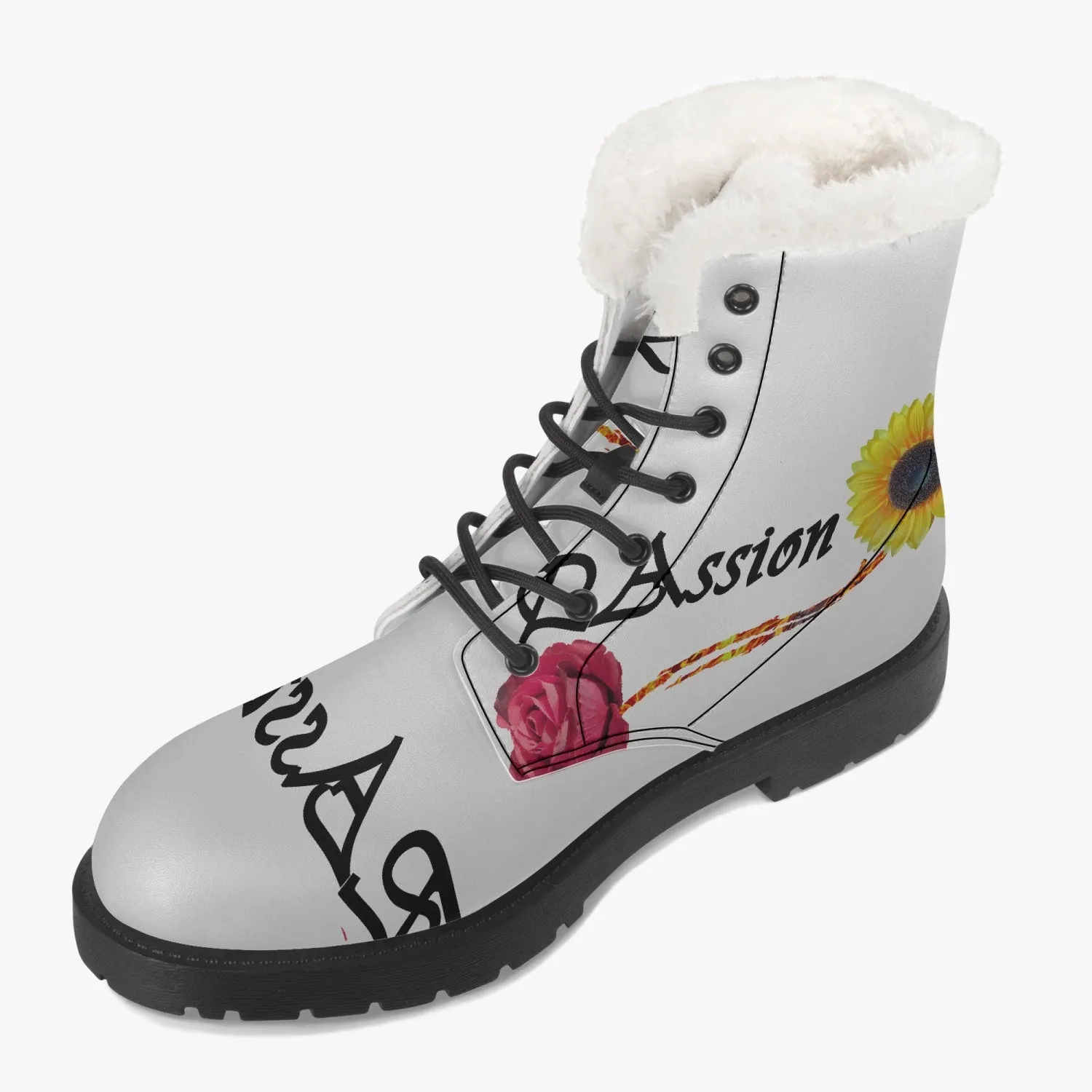 Faux Fur Leather Boots