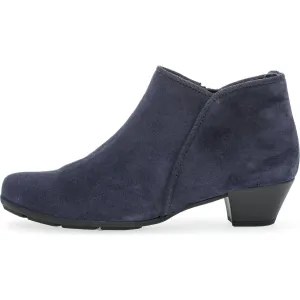 Gabor Trudy 55.633.16 Ladies Ocean Suede Side Zip Ankle Boots