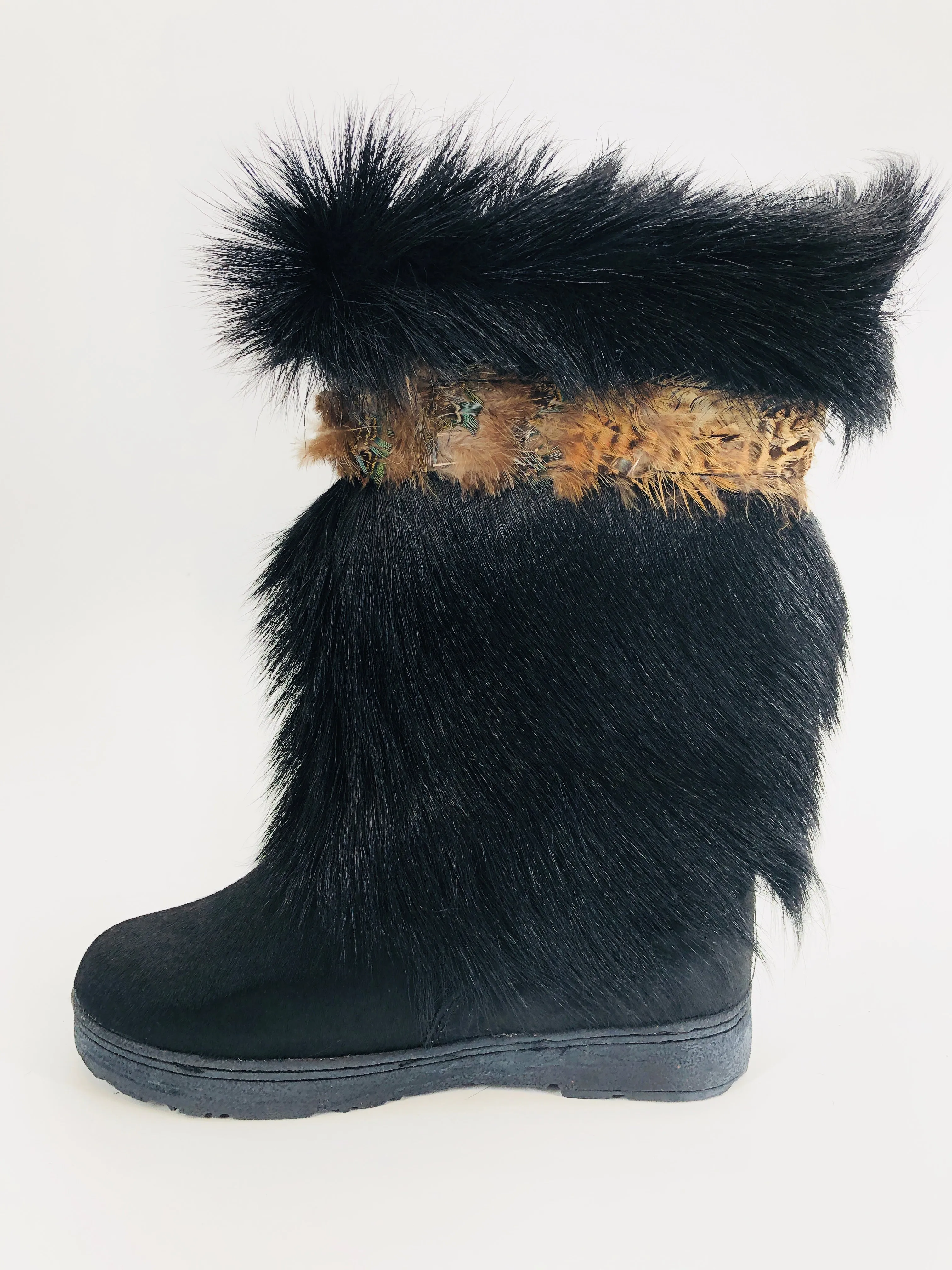 Genuine Goat Fur Boots - Two Colors