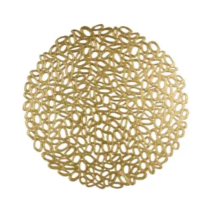 Golden Round Table Mat For Dining Table Brass