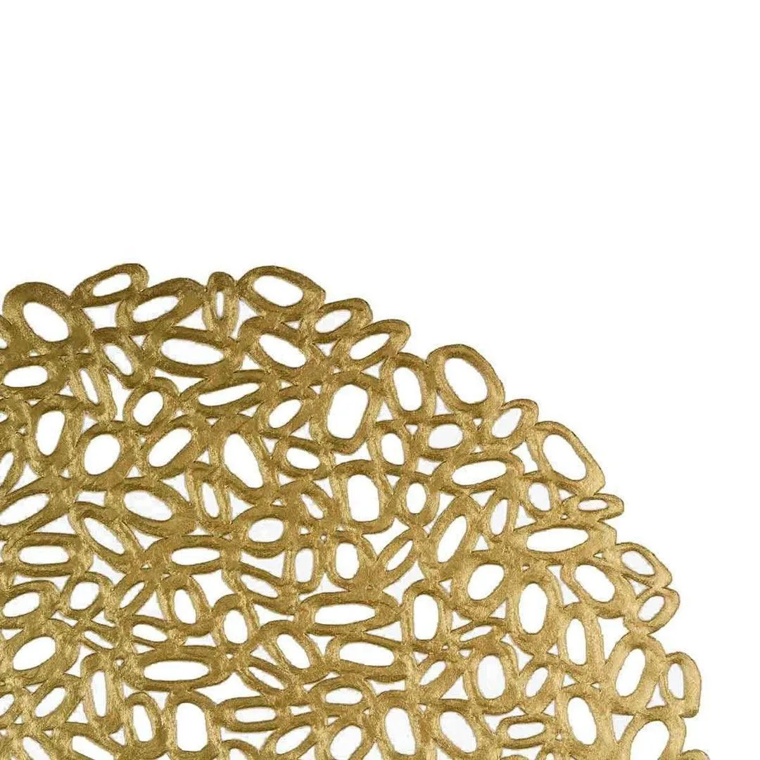 Golden Round Table Mat For Dining Table Brass