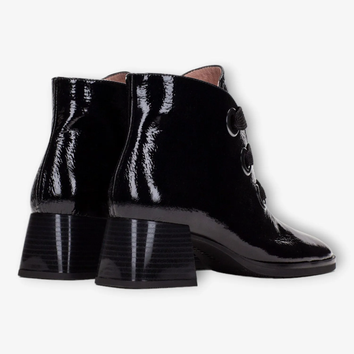 Hispanitas Ankle Boot Milan Black Patent with TRIFLOW Cushioning