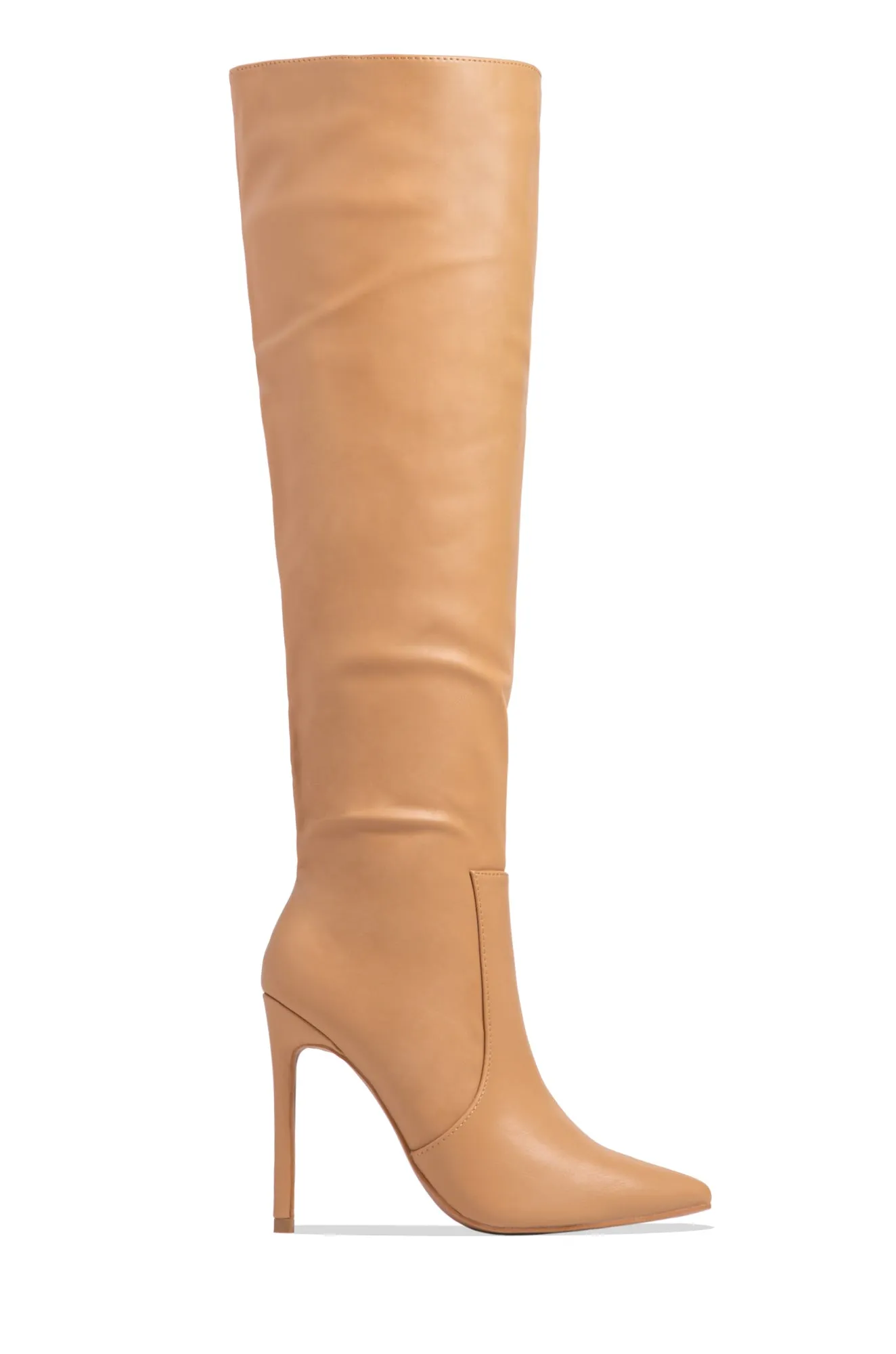 Keep My Cool High Heel Boots - Nude
