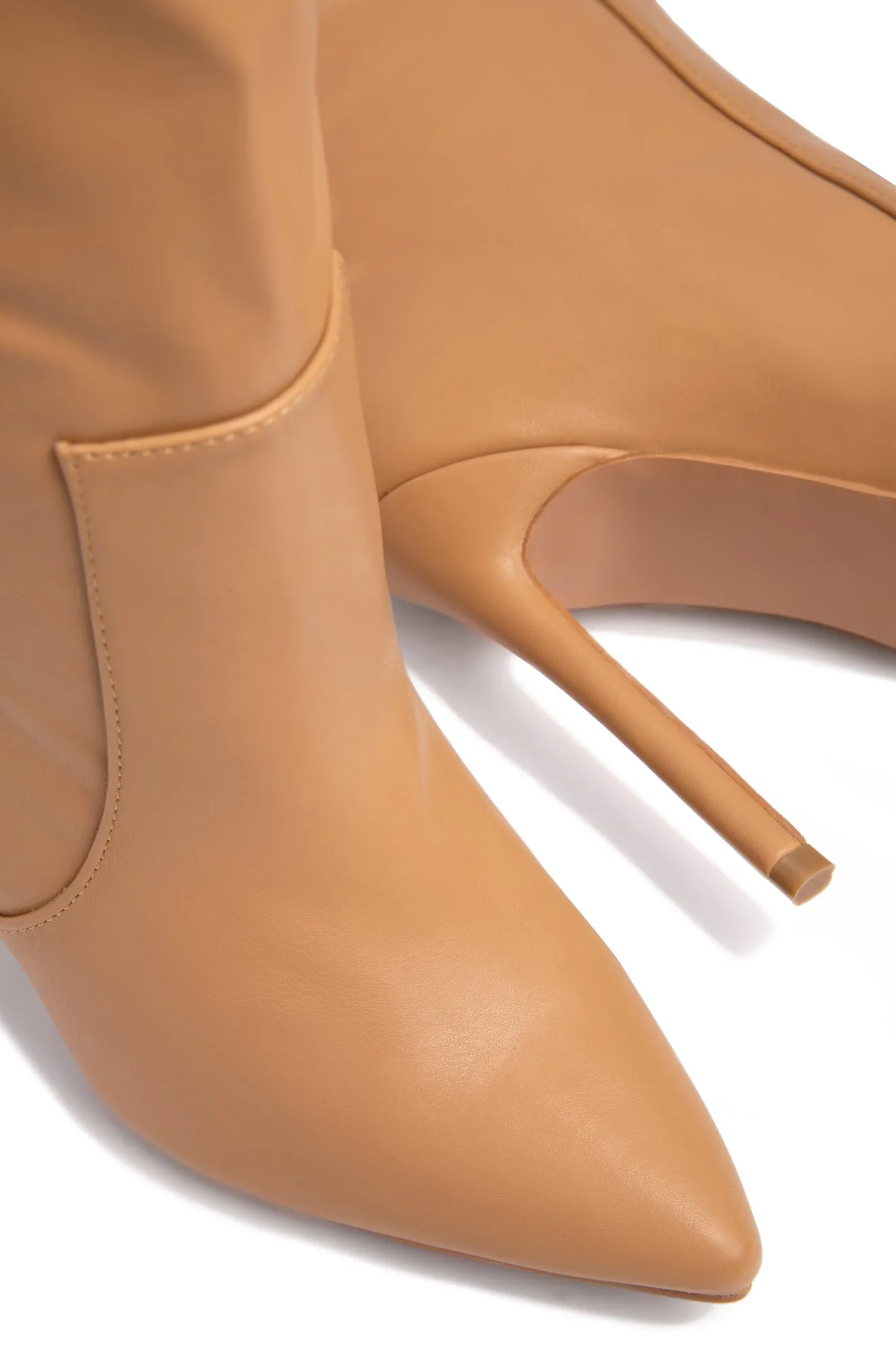Keep My Cool High Heel Boots - Nude