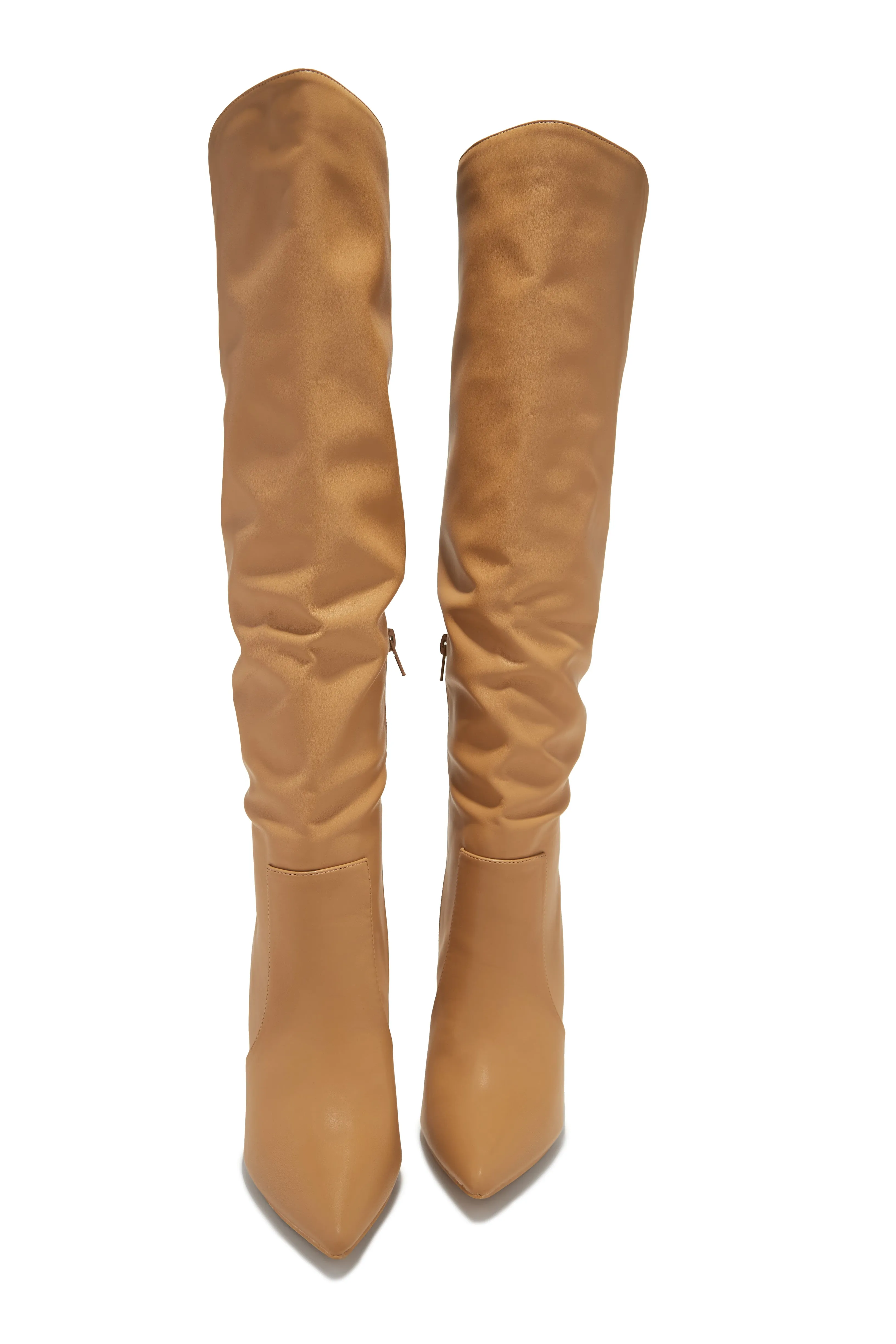 Keep My Cool High Heel Boots - Nude
