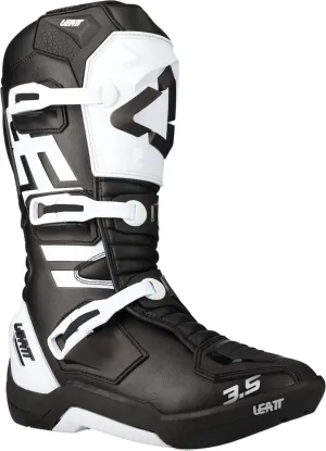 Leatt 3.5 Motocross Boots, Black and White