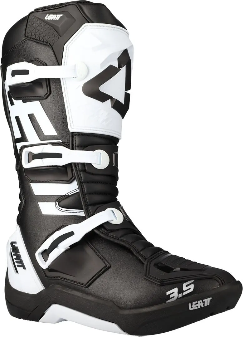Leatt 3.5 Motocross Boots, Black and White