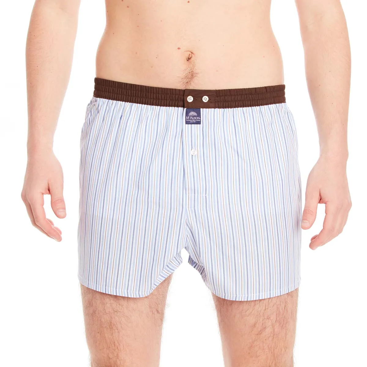 M4649 - Striped blue & brown