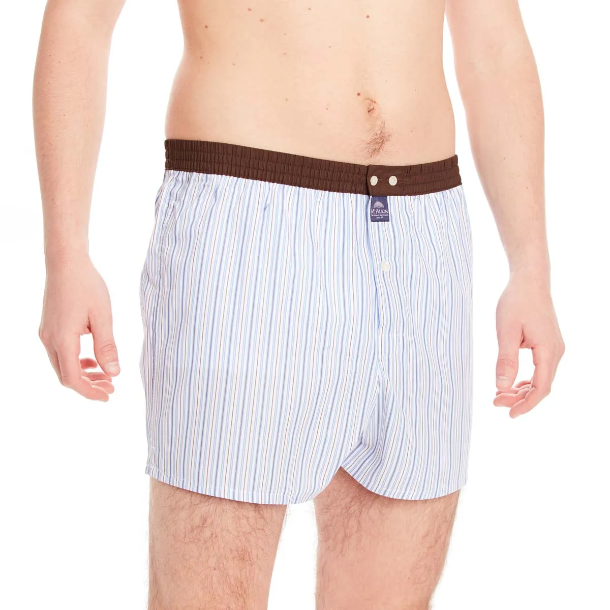 M4649 - Striped blue & brown