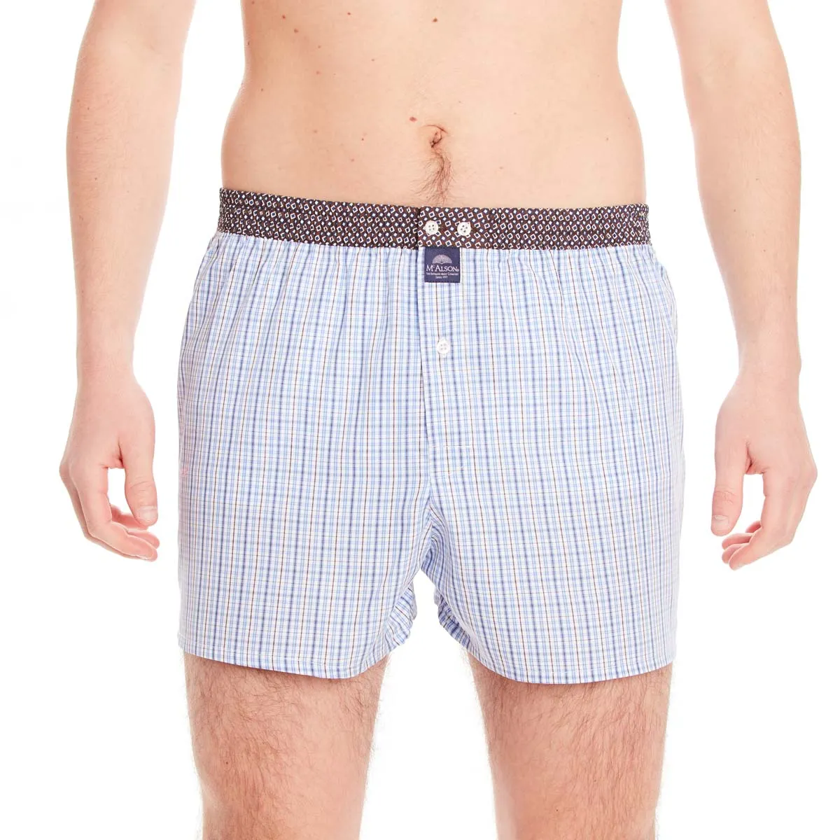 M4650 - Checkered blue & brown