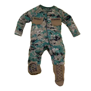 Marine Woodland Baby Uniform Crawler w Boots