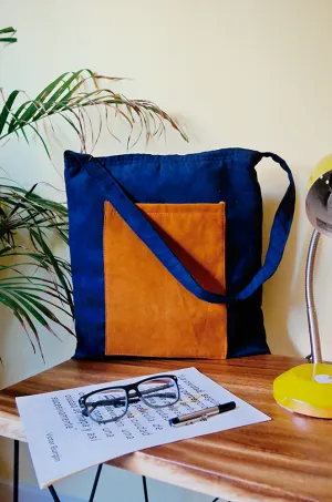 MARINO / navy suede bag