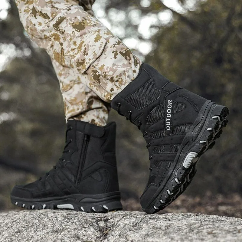 Mens Ankle Length Combat Boots Tactical Winter Boots