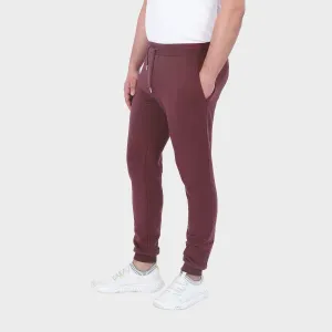 Mens Burgundy Jogging Bottoms