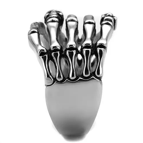 Mens Skeleton Fingers Ring Stainless Steel Epoxy Rings