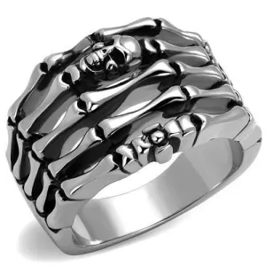 Mens Skeleton Fingers Ring Stainless Steel Epoxy Rings