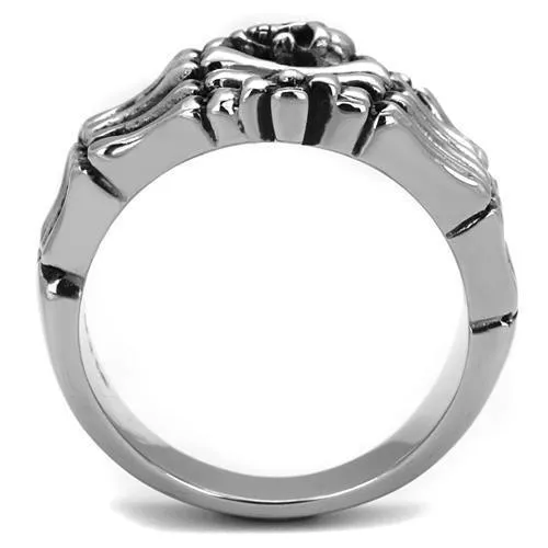 Mens Skeleton Fingers Ring Stainless Steel Epoxy Rings