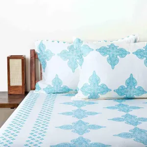 Metrix Bliss Bedsheet - Blue