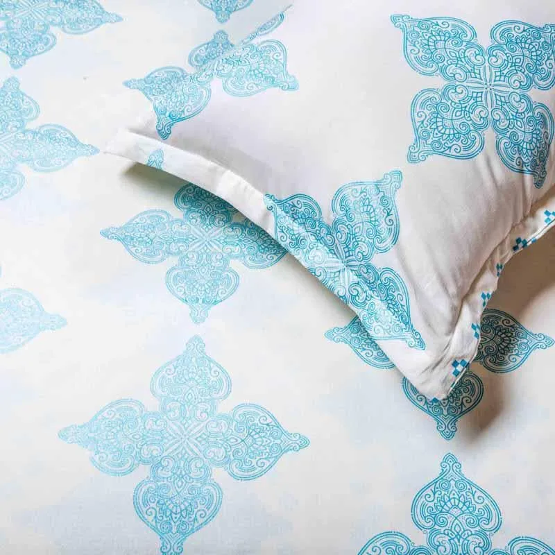 Metrix Bliss Bedsheet - Blue