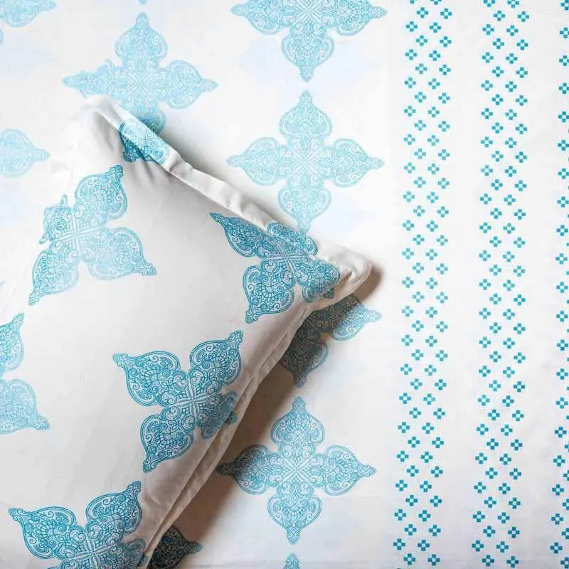 Metrix Bliss Bedsheet - Blue