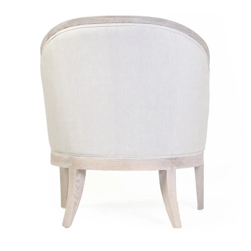 Modern French Barrel-Back Lounge Chair