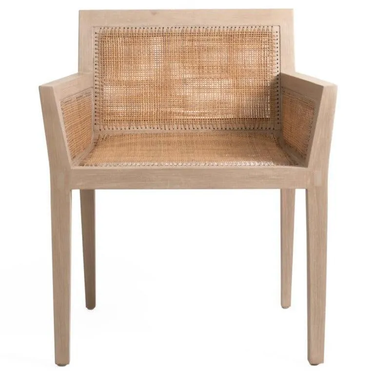 Modern Natural Rattan Dining Armchair