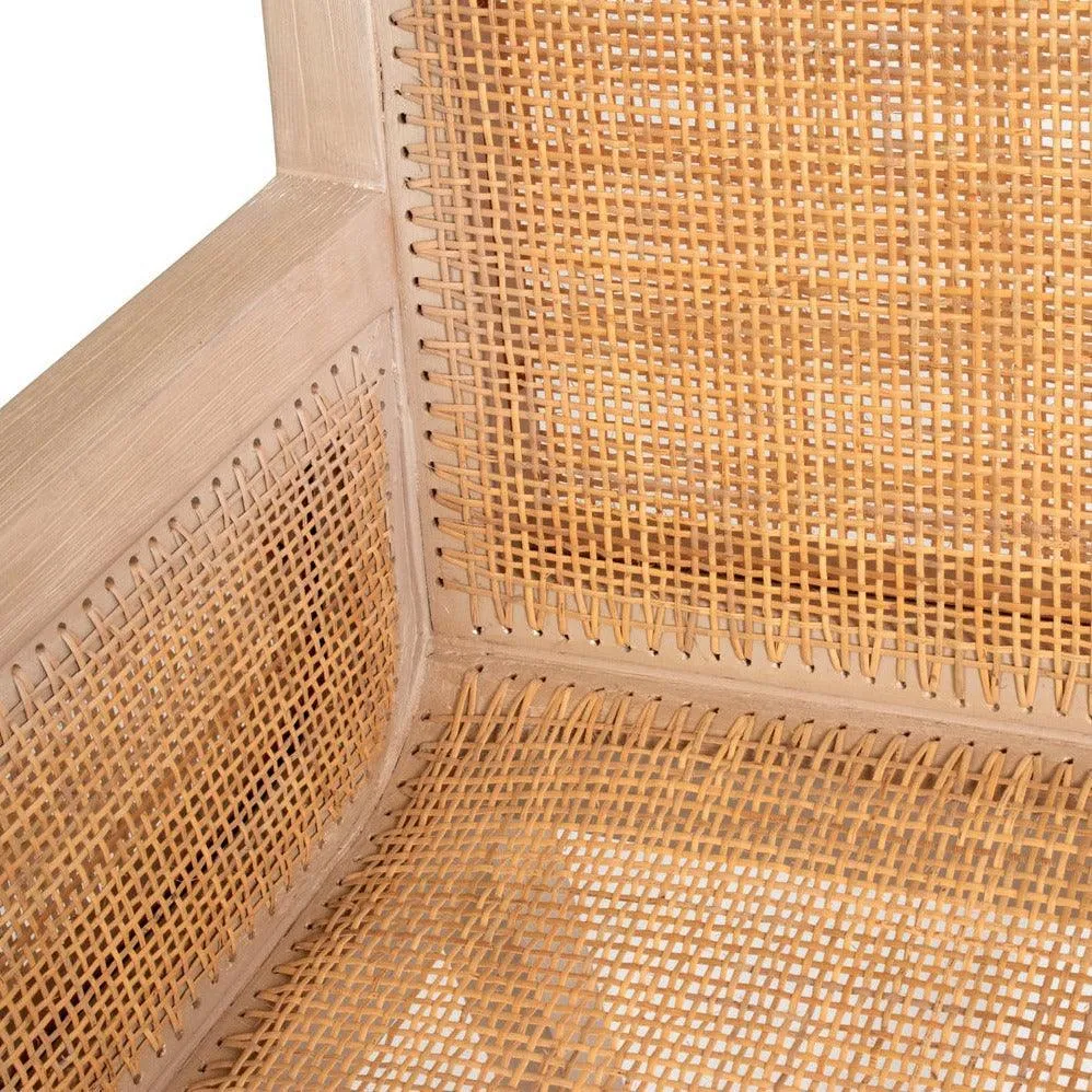 Modern Natural Rattan Dining Armchair