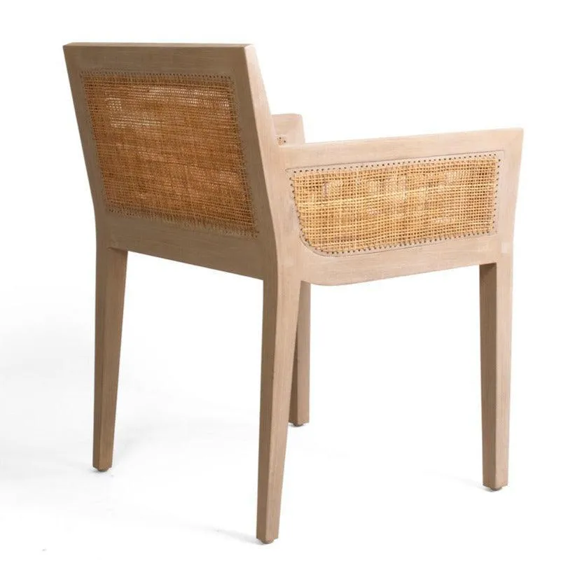 Modern Natural Rattan Dining Armchair