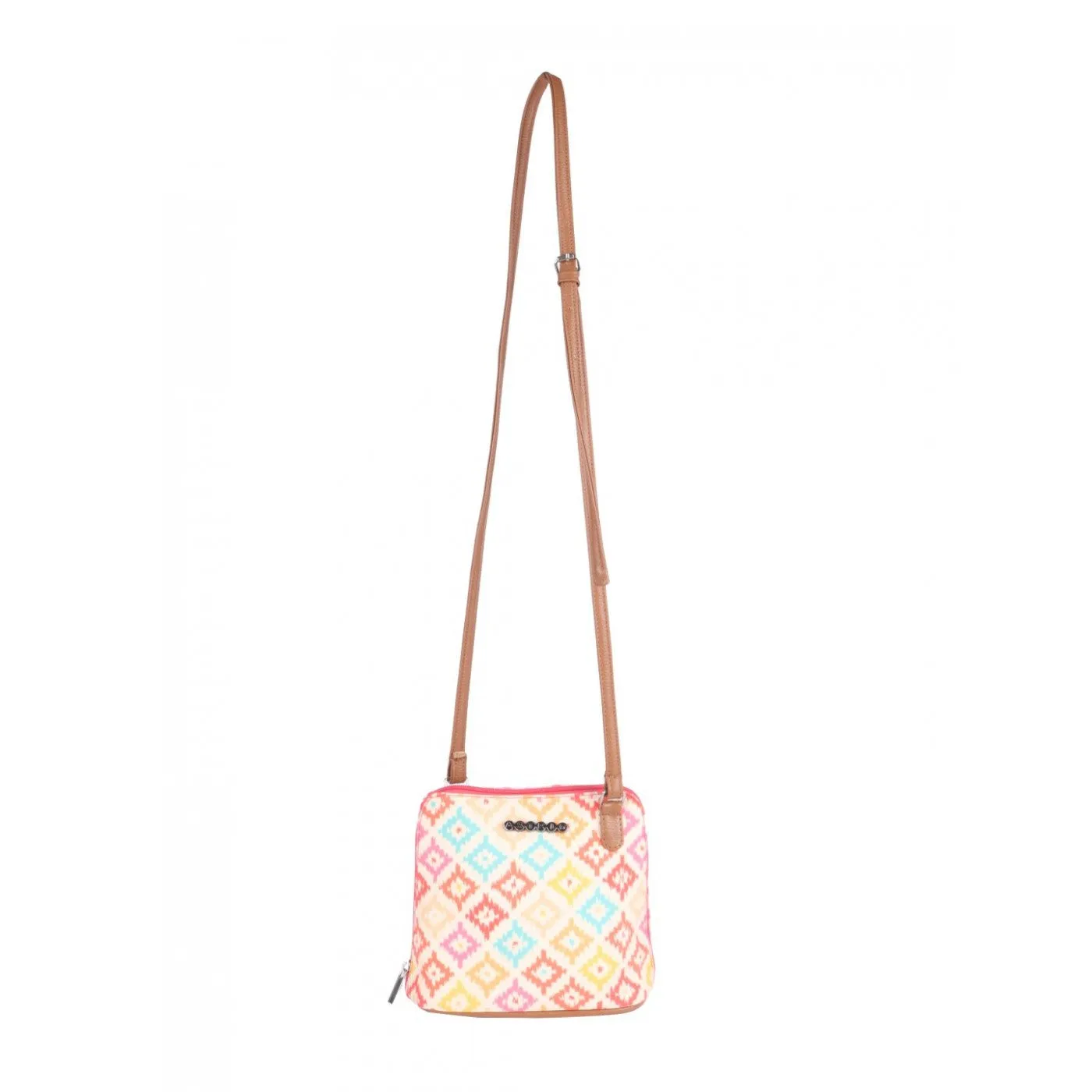 Multi Color Print Womens Sling Bag Medium Size