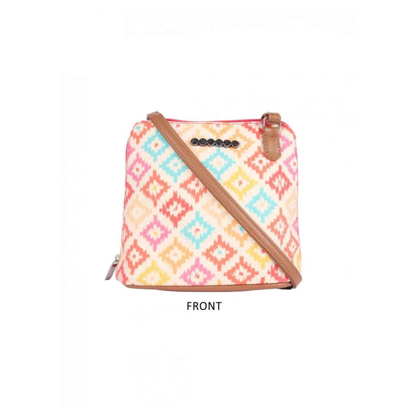 Multi Color Print Womens Sling Bag Medium Size