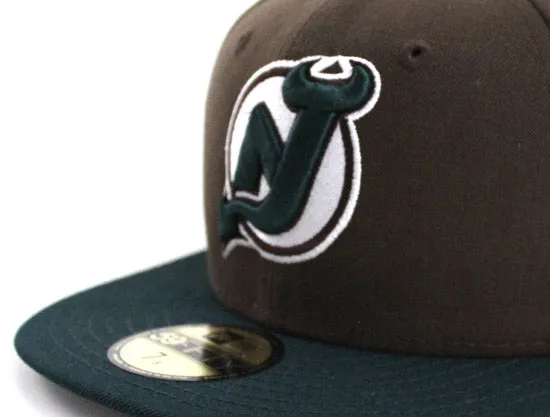 New Jersey Devils New Era 59FIFTY Fitted Hat (BEEF & BROC GRAY UNDER BRIM)